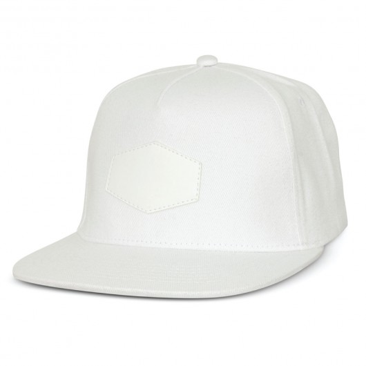 White Logo Patch Flat Peak Caps